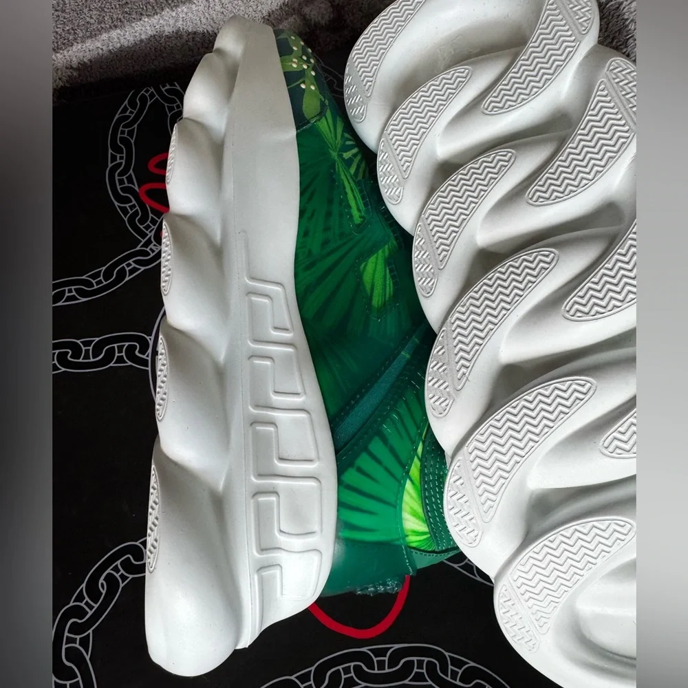 Versace x Concept chain reaction sneakers medusa greca green emerald 37.5 NWT - Picture 13 of 16